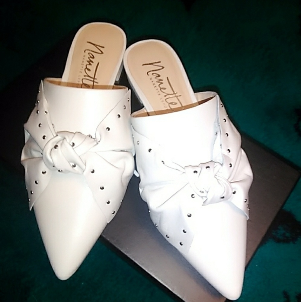 new Nanette Lepore studded bow size 6 mule style